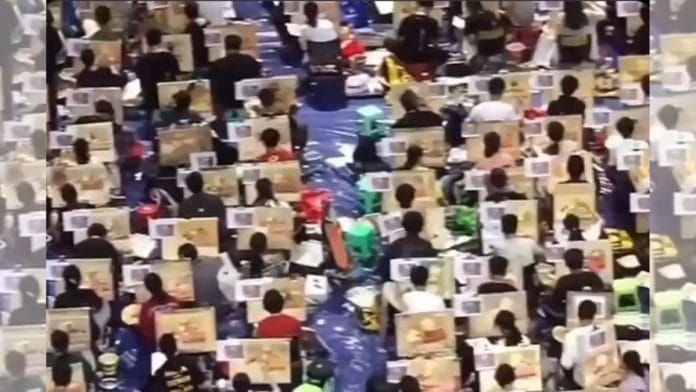 Screenshot of a video posted by the Chinese embassy spokesperson, which shows students appearing for the NEET-equivalent Gaokao | Source: X