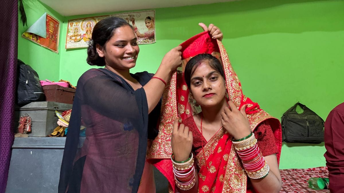 Hira Naz Bi aka Himanshi Kumari with her sister-in-law Neha | Photo: Nootan Sharma | ThePrint