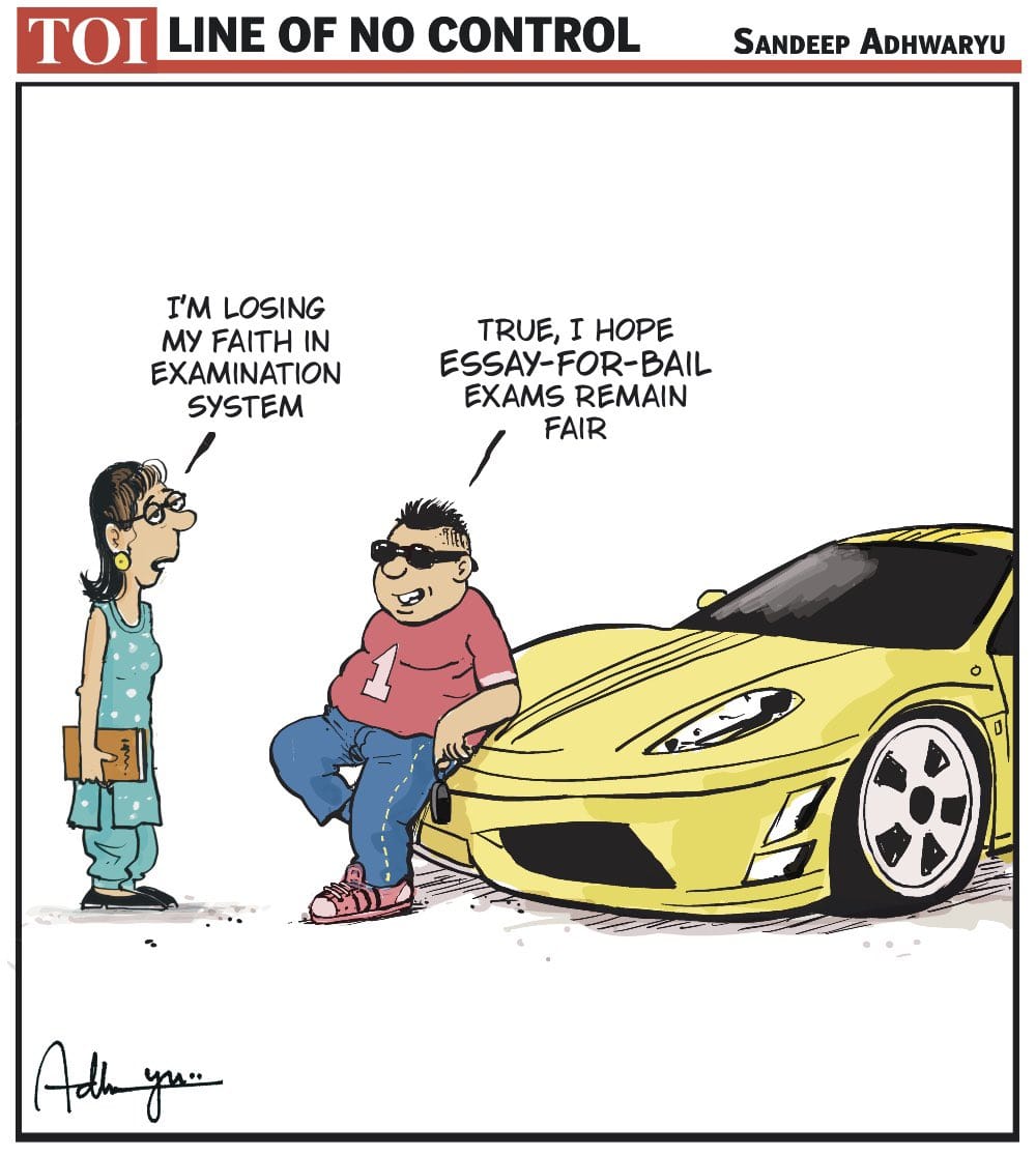 Sandeep Adhwaryu in The Times of India | X/@CartoonistSan