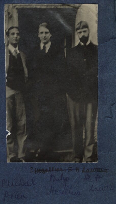 Hasan Shahid Suhrawardy with Philip Arnold Heseltine, Peter Warlock and DH Lawrence. Image: Wikipedia