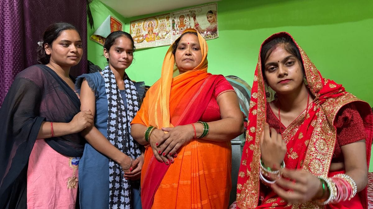 Hira Naz Bi aka Himanshi Kumari with her mother-in-law and sisters-in-law | Photo: Nootan Sharma | ThePrint
