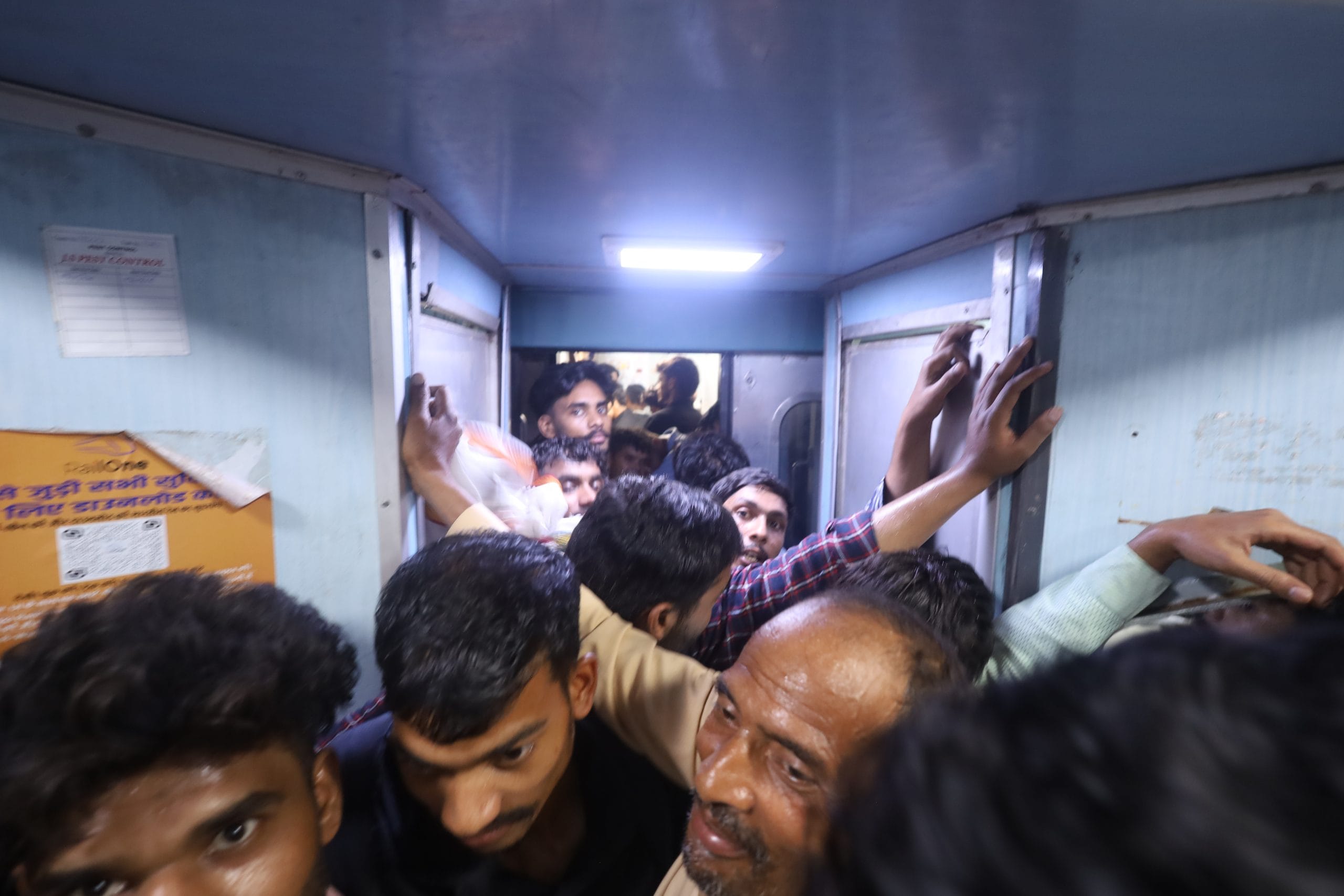 There's barely space to breathe in the train from Meerut to Muzaffarnagar. | Manisha Mondal | ThePrint