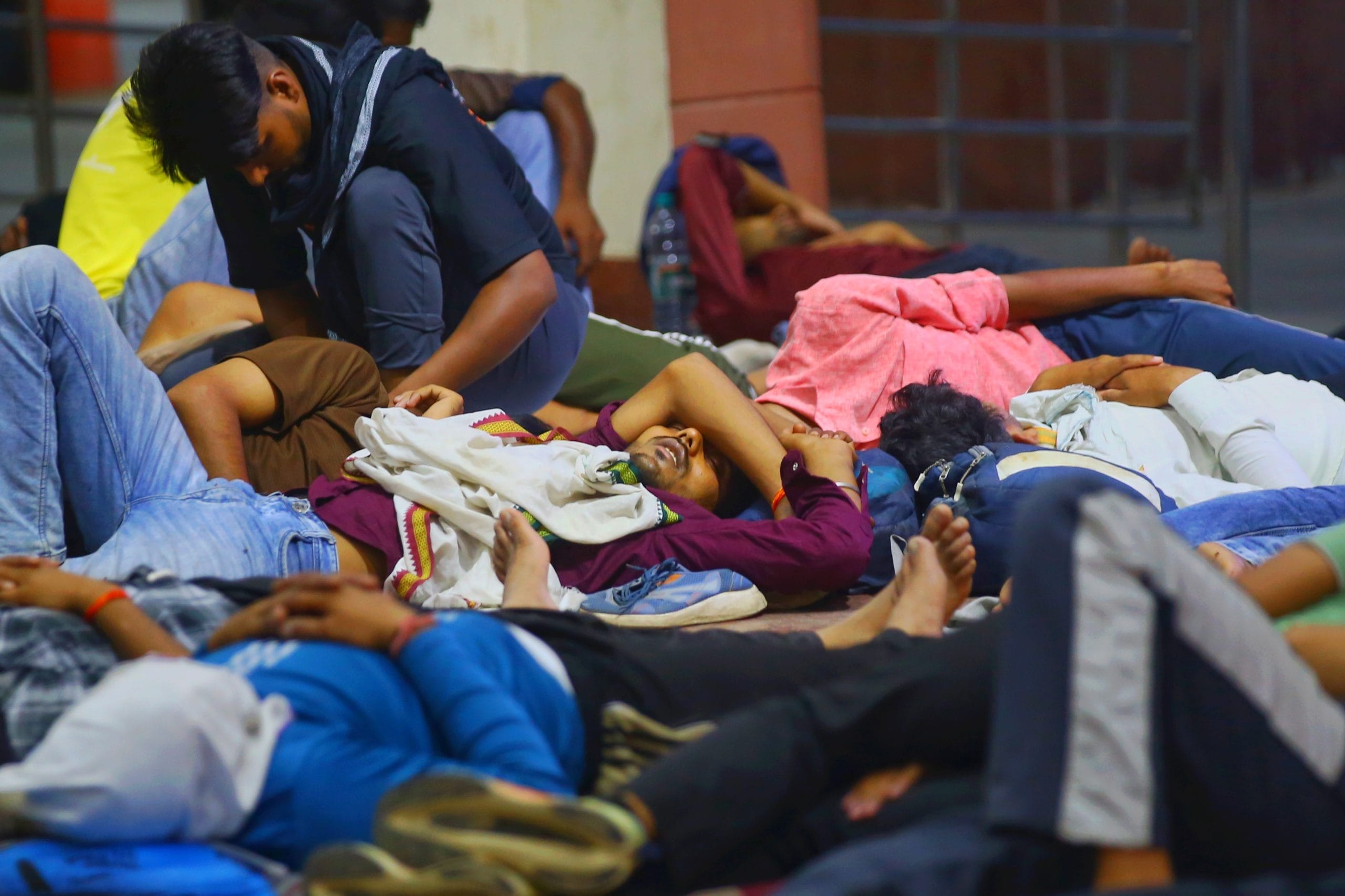 Aspirants packed like sardines at the Bijnor train station. | Manisha Mondal | ThePrint