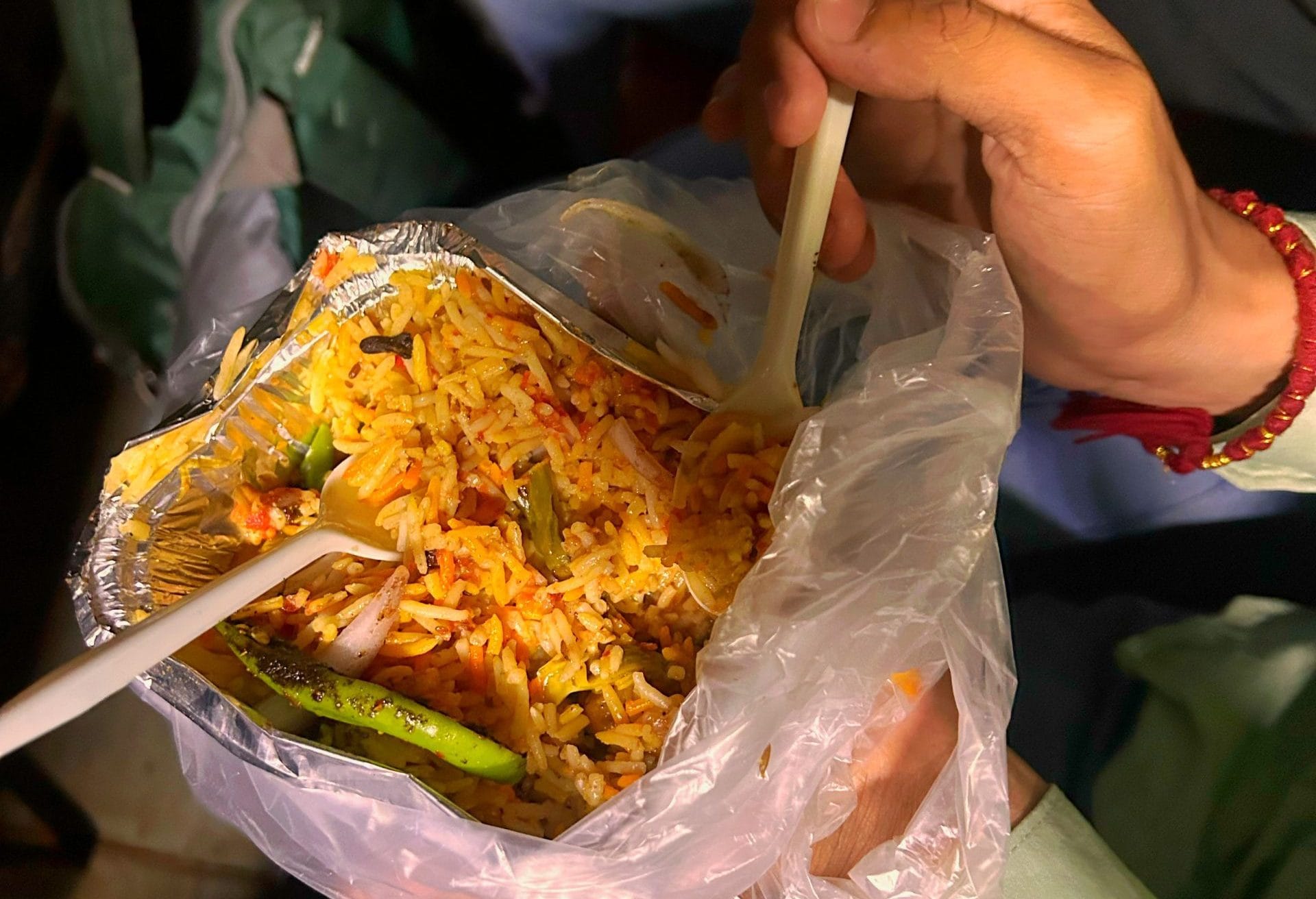 Bimal and Abhishek grab a bite. | Manisha Mondal | ThePrint
