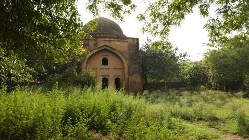 A historical fort in one of the Lal Dora villages in South Delhi.