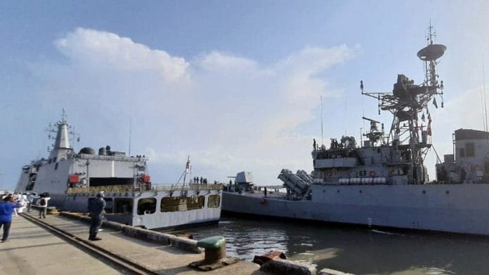 Representational file image of an India-Bangladesh naval bilateral exercise at Port Mongla | ANI