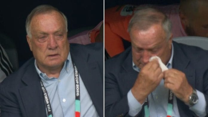 Dutch coach Dick Advocaat in tears ahead of Curaçao's fixture with Germany on Sunday | Screengrab from video