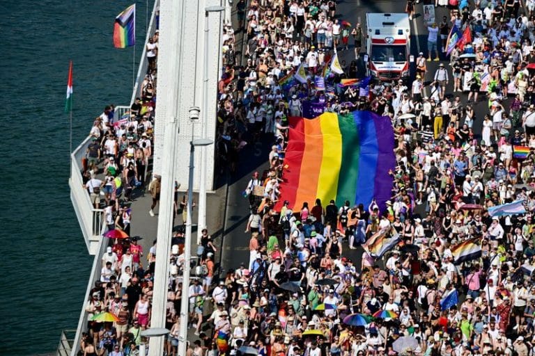 Thousands of Hungarians join first Budapest Pride march since Orban’s defeat