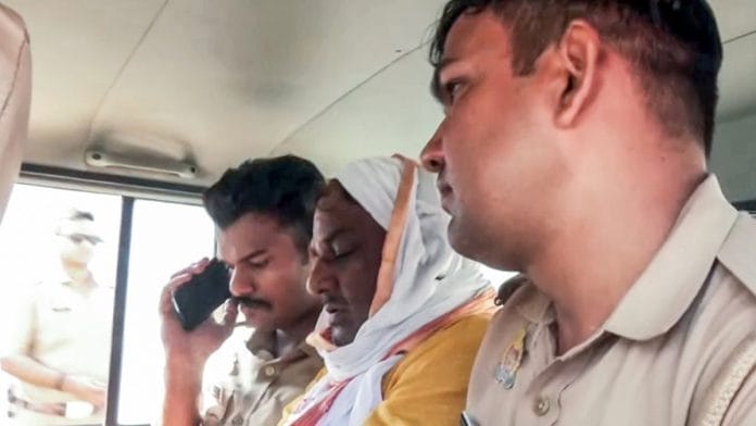 Tinnu Yadav, an accused in the Ram Temple donation theft case, arrested by police in Ayodhya on 26 June 2026 | ANI