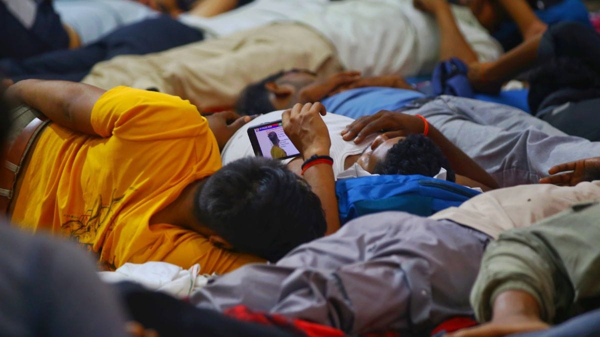An aspirant falls asleep while a coaching video. | Manisha Mondal | ThePrint