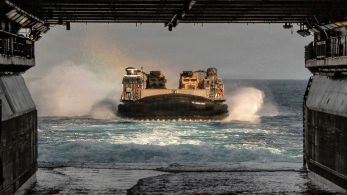 USS Essex (LHD 2) conducts Landing Craft, Air Cushion (LCAC) operations in preparation for the maritime exercise RIMPAC 2026 | X/@INDOPACOM