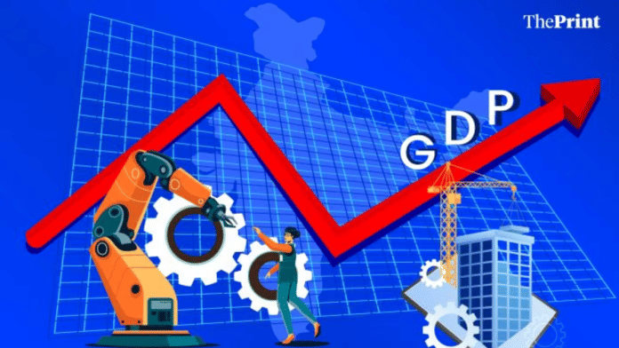 India’s economy grew by 7.7 percent in FY2025-26, up from 7.1% growth recorded in FY25 | File illustration | ThePrint
