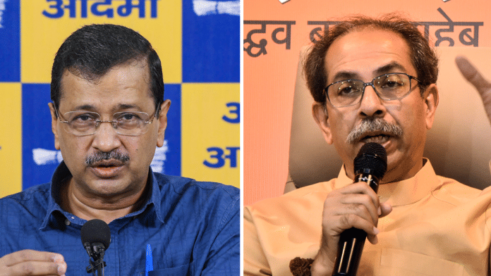 Aam Aadmi Party chief Arvind Kejriwal and Shiv Sena (UBT) head Uddhav Thackeray have come out in support of CJP | ANI File