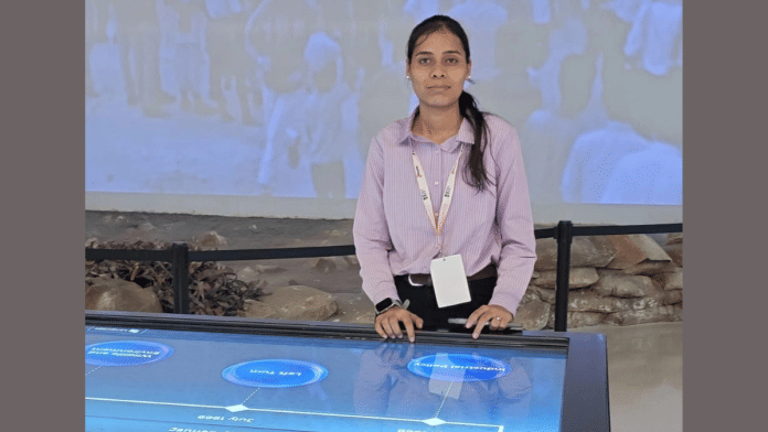 Pratima Kaushik from Uttar Pradesh’s Hathras town is now with Adani Foundation in Rajasthan’s Nagaur district, where she manages rural infrastructure development projects. Her internship ended in December 2025 | ThePrint | By Special Arrangement