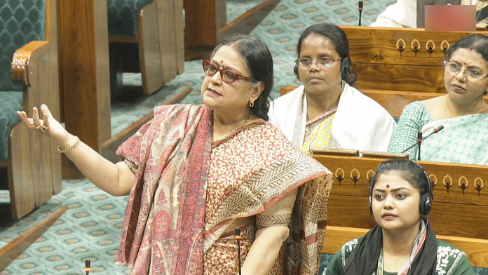 The TMC rebel group is led by senior leader and Lok Sabha MP Kakoli Ghosh Dastidar (standing) | ANI File
