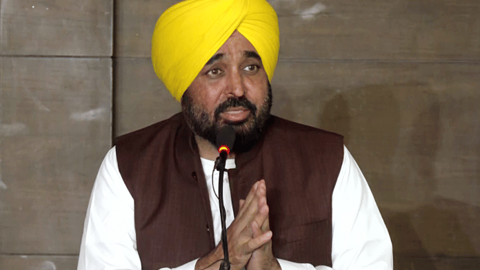 File photo of Punjab Chief Minister Bhagwant Mann in Mohali | ANI