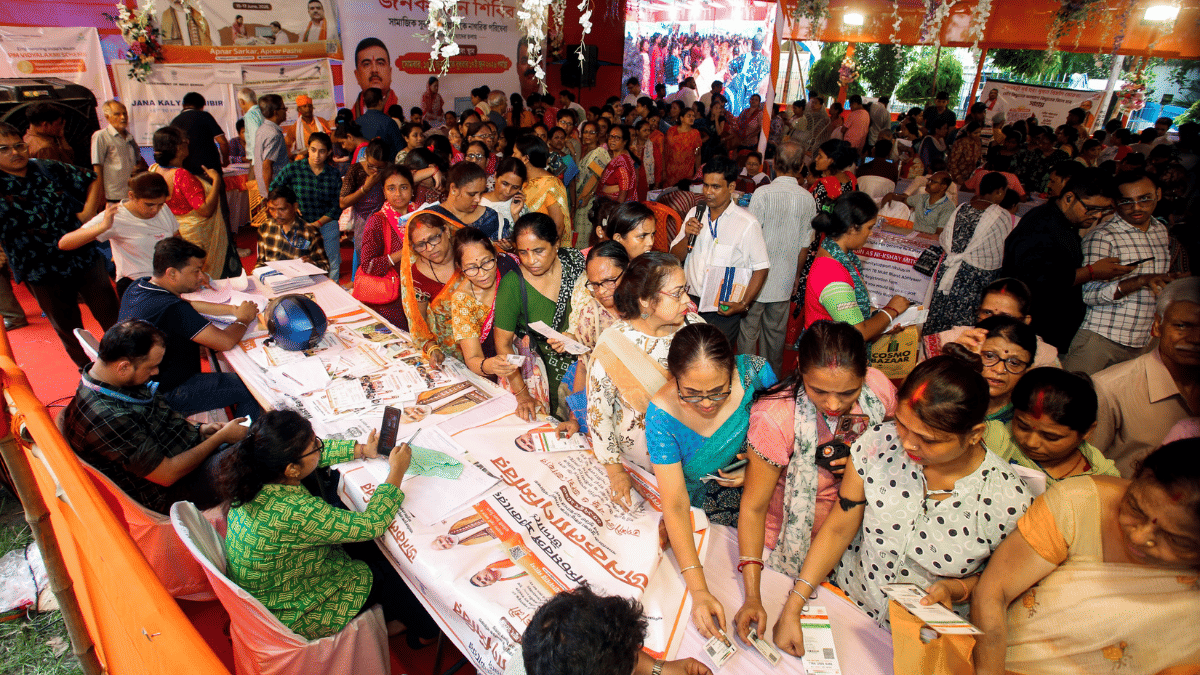 Representational image. | Crowd at Jan Kalyan Shivir (JKS), a three-day administrative outreach programme, in Kolkata, last week. | ANI