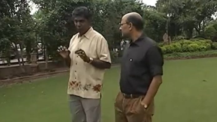 Vijay Amritraj with ThePrint Editor-In-Chief Shekhar Gupta during 2013 Walk The Talk interview