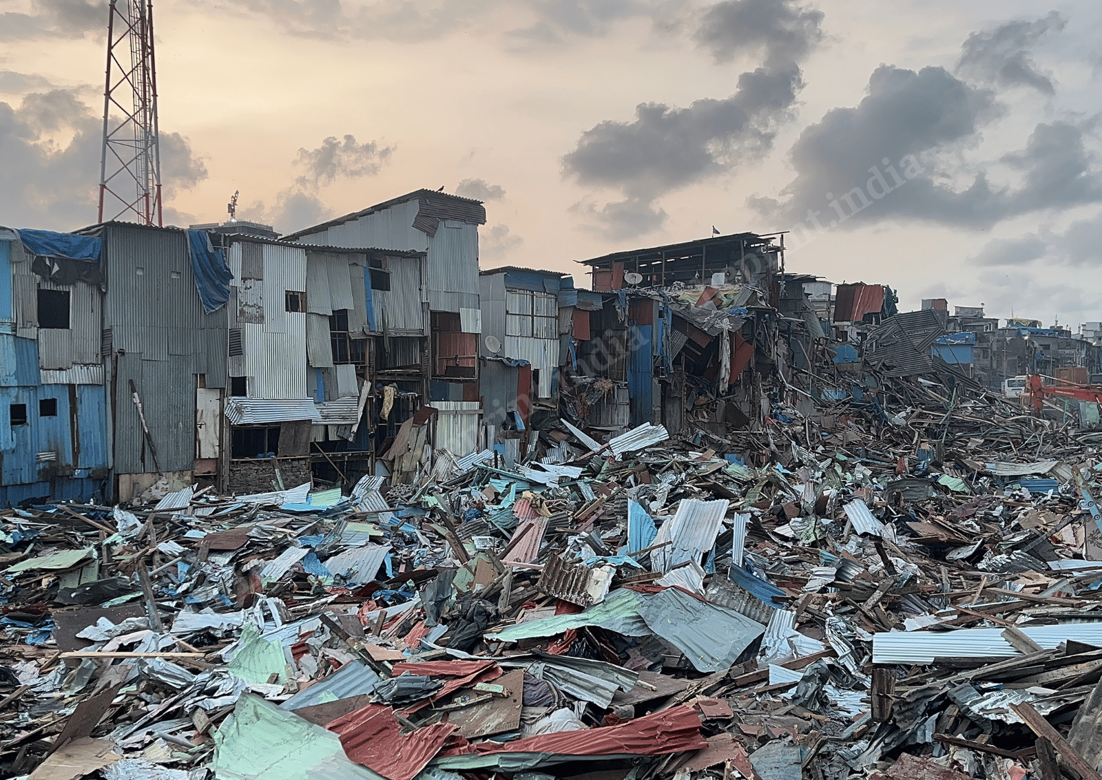 Leftover rubble from demolition drive at Garib Nagar in Bandra East, Mumbai | Kasturi Walimbe/ ThePrint