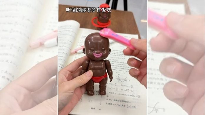 The Brown dolls appear occasionally in the videos, while the White one rarely does | X/@aslicheen
