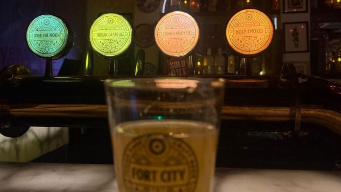A glass of craft beer at the Fort City brewery. Triya Gulati | ThePrint