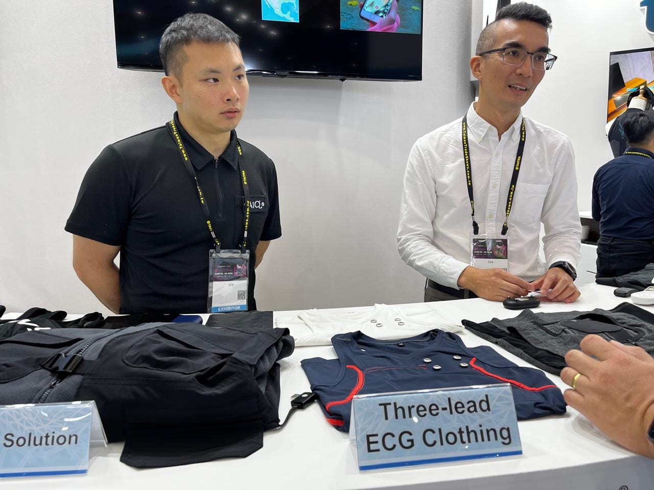 Smart clothing at the AiQ booth to monitor heart rate and muscle movement | Moushumi Das Gupta | ThePrint
