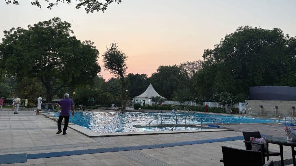Many senior members structure their entire day around the club. They come for an early game of tennis, head to the swimming pool, play a round of billiards, and then settle into the lawns for tea and conversation with friends and family | Sakshi Mehra, ThePrint