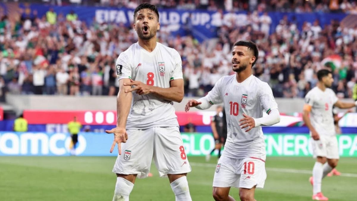 Iran player’s gun gesture was just a goal celebration. Stop projecting your politics on it