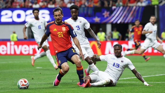 Spain striker Mikel Oyarzabal went on to win the FIFA Man of the Match for Spain against Saudi Arabia | Claudia Greco | Reuters
