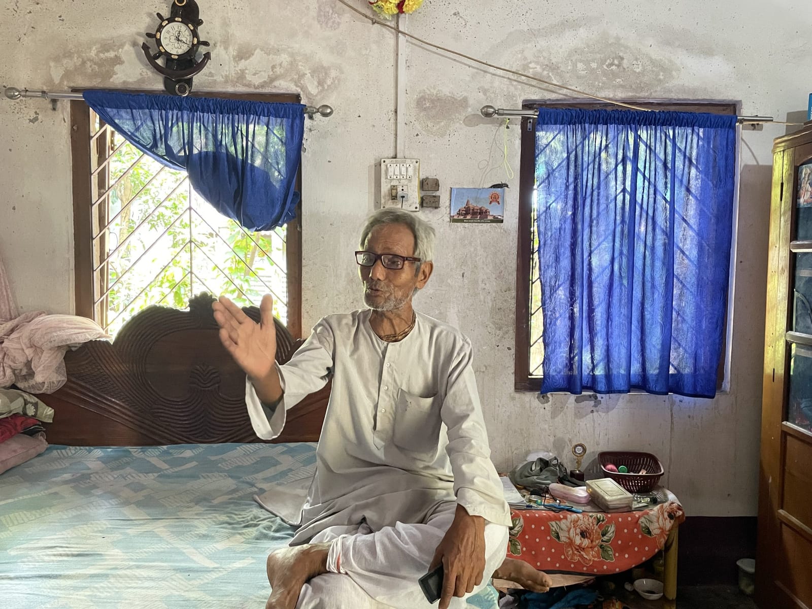 बेरूबाड़ी प्रतिरोध समिति के अध्यक्ष जगदीश रॉय प्रधान | फोटो: अलीशा दत्ता/दिप्रिंट