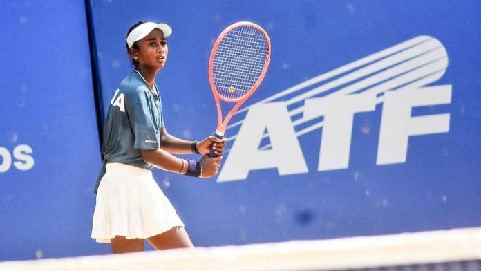 Srishti Kiran on the court. | Instagram