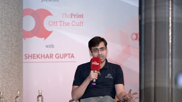 Pawan Kumar Chandana, Founder and CEO of Skyroot Aerospace, at ThePrint OTC in Hyderabad | Suraj Singh Bisht ThePrint