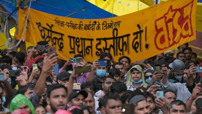 CJP supporters at Jantar Mantar protest site on 24 July 2026 | Suraj Singh Bisht/ThePrint