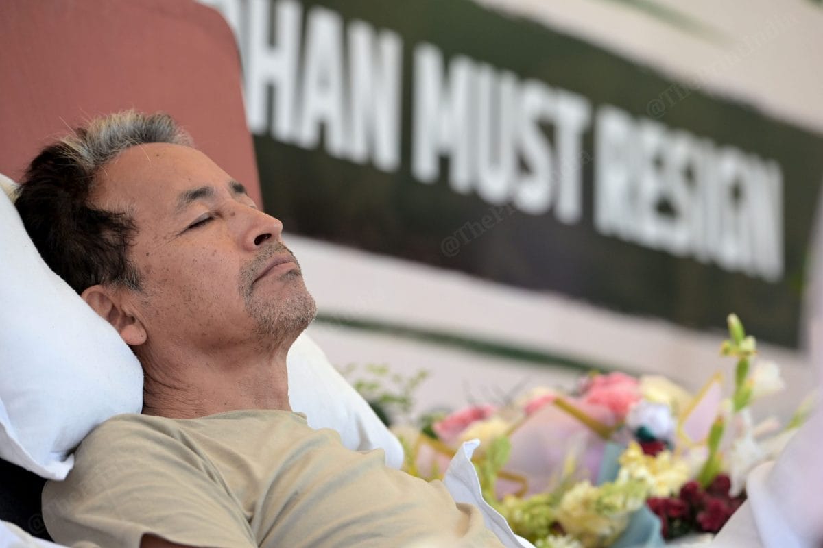 Indian activist, education reformer and environmentalist Sonam Wangchuk undergoes an indefinite hunger strike as part of a protest led by youth-led satirical political movement Cockroach Janta Party (CJP) | Photo: Suraj Singh Bisht | ThePrint
