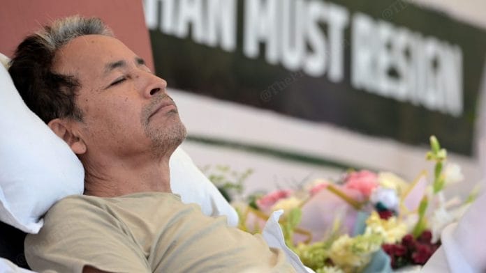 Indian activist, education reformer and environmentalist Sonam Wangchuk undergoes an indefinite hunger strike as part of a protest led by youth-led satirical political movement Cockroach Janta Party (CJP) | Photo: Suraj Singh Bisht | ThePrint