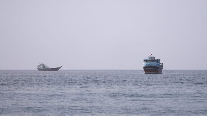 Vessels at the Strait of Hormuz, as seen from Musandam, Oman, July 17, 2026.| Stringer/REUTERS