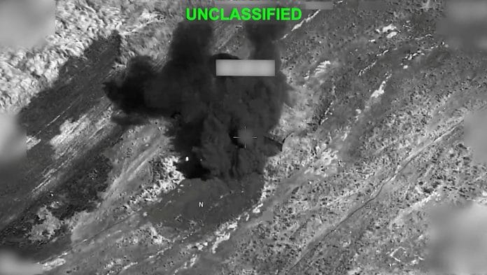 Smoke rises from an explosion at an unknown location, during what U.S. Central Command (CENTCOM) says are strikes on Iran, in this still image taken from a handout video released on July 19, 2026. U.S. Central Command/Handout via REUTERS