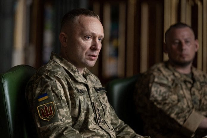 Major General Mykhailo Drapatyi attends a meeting with Ukraine's President Volodymyr Zelenskiy, amid Russia's attack on Ukraine, in Kyiv, Ukraine July 20, 2026. | REUTERS