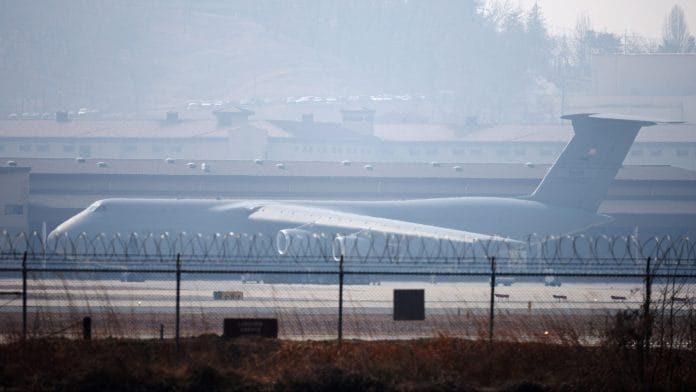 U.S. Air Force's C-5M Super Galaxy aircraft at Osan Air Base in Pyeongtaek | Kim Hong-Ji/Reuters