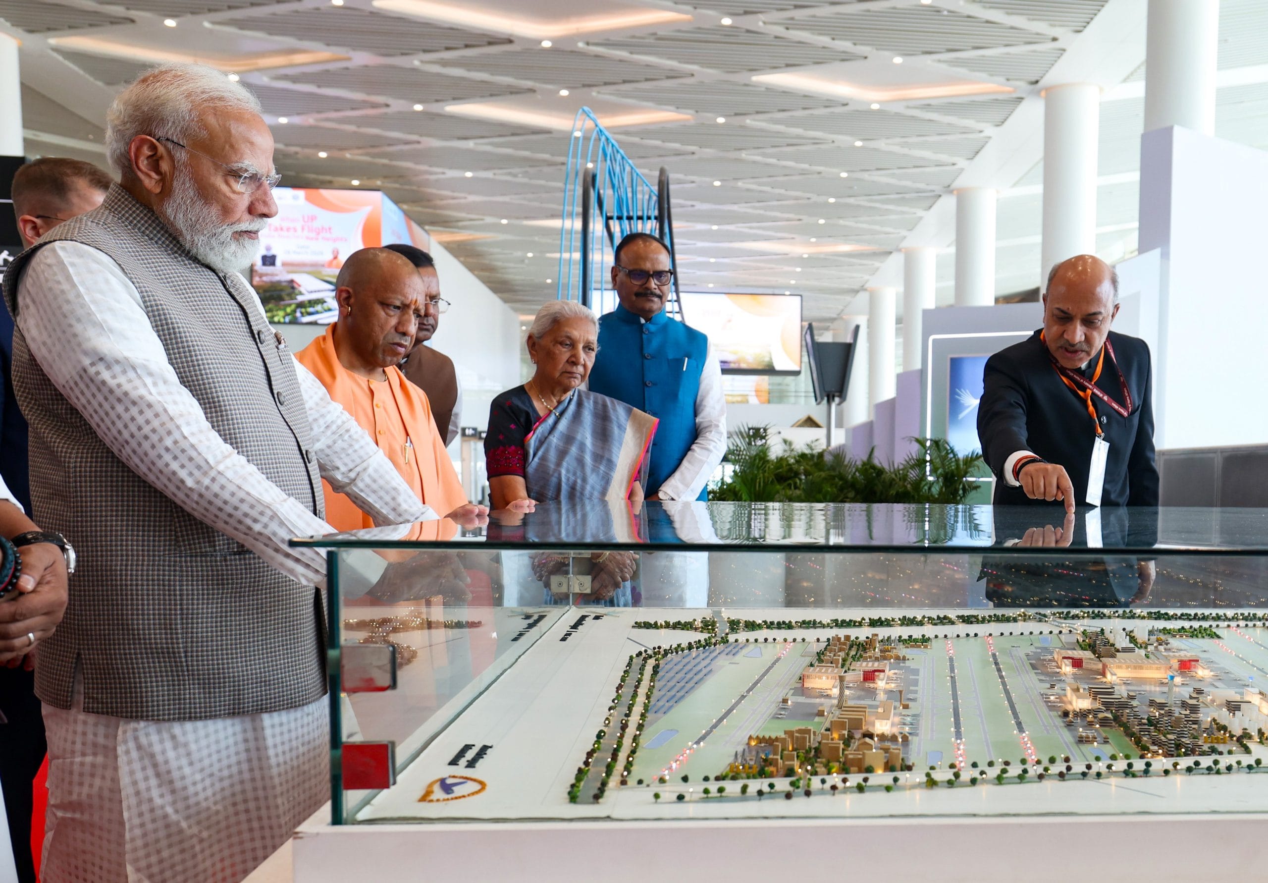 Prime Minister Narendra Modi during his visit to the Terminal Building of Noida International Airport in Jewar in March 2026. | ANI