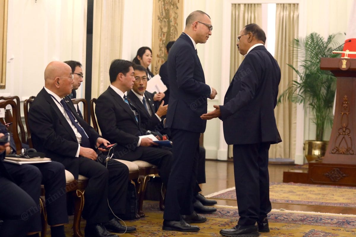 National Security Adviser Ajit Doval speak with his Japanese counterpart Keiichi Ichikawa at Hyderabad House | Praveen Jain | ThePrint