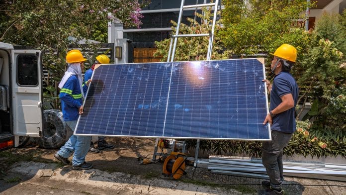 Home solar panel installation. The Philippines has long been a key adopter of renewable power. Photographer: Ezra Acayan/Getty Images via BLOOMBERG