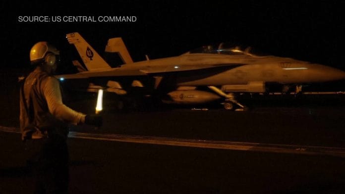 The US releases videos from unidentified locations, saying its forces completed a third round of strikes against Iran. It prompted retaliatory strikes from Tehran. | Bloomberg