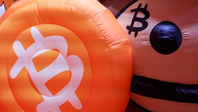 An inflatable monkey holding a Bitcoin sits on display during the Bitcoin 2026 conference in Las Vegas, Nevada, US Ian Maule | Bloomberg
