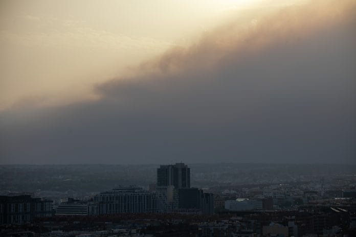 Smoke blankets the Madrid skyline on July 23 | David Canales/NurPhoto/Getty Images