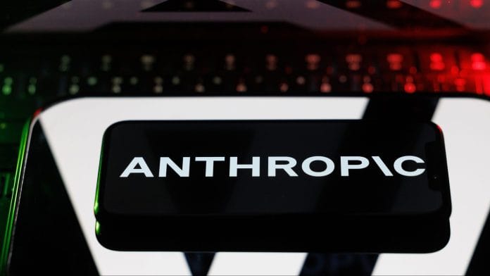 An Anthropic PBC artificial intelligence (AI) logo on a smartphone | Bloomberg