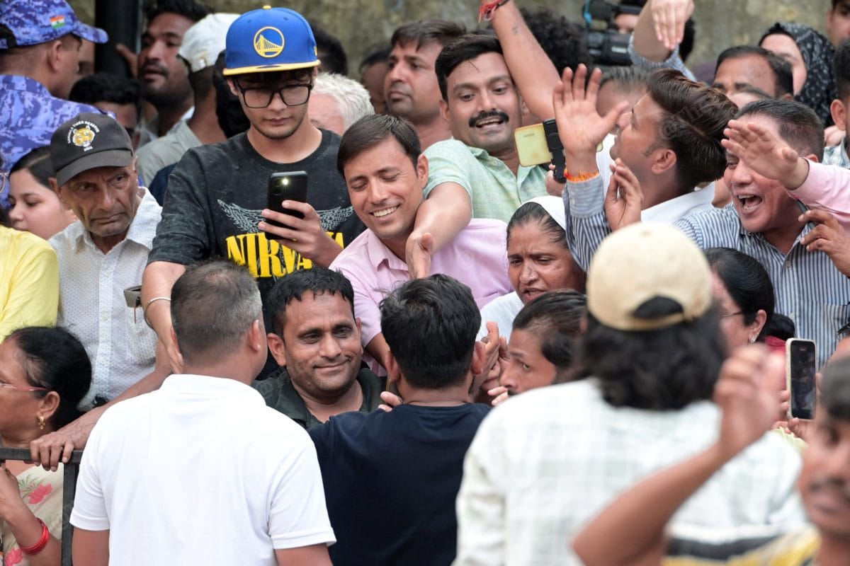 Cockroach Janta Party founder Abhijeet Dipke meeting his supporters at Jantar Mantar in New Delhi | Photo: Suraj Singh Bisht | ThePrint