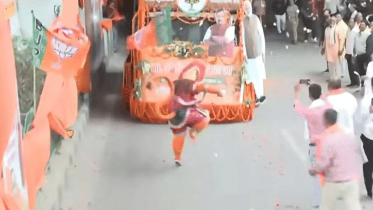Viral Hanuman dance at BJP chief Nitin Nabin’s Lucknow event triggers VHP rebuke, fuels political row