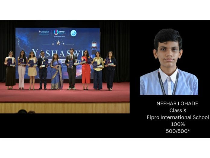 Elpro International School Celebrates Remarkable CBSE Class 10 Results with a Perfect 500/500