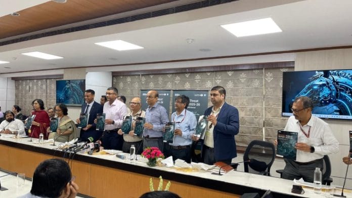 Officials at launch of Digital Threat Report 2025-26 in New Delhi on 13 July 2026 | X @IndianCERT